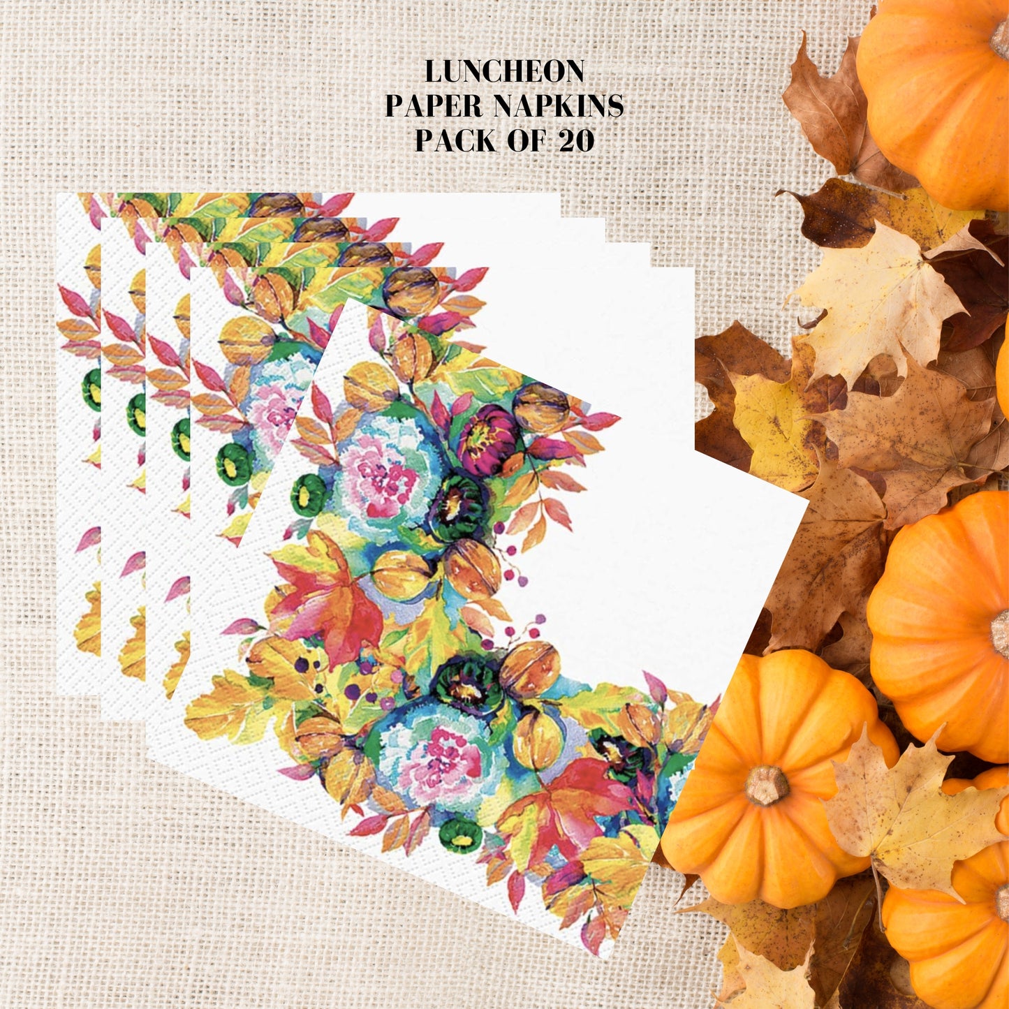 Flowers Napkins Decorative Autumn Paper Decoupage Napkin #5311