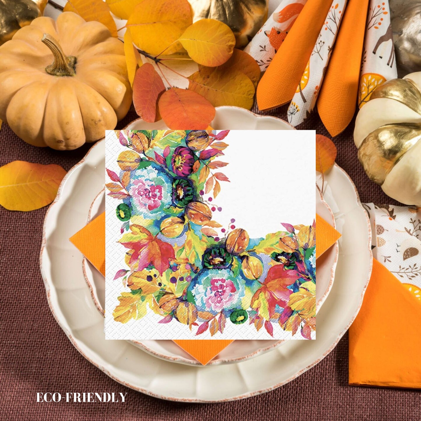 Flowers Napkins Decorative Autumn Paper Decoupage Napkin #5311