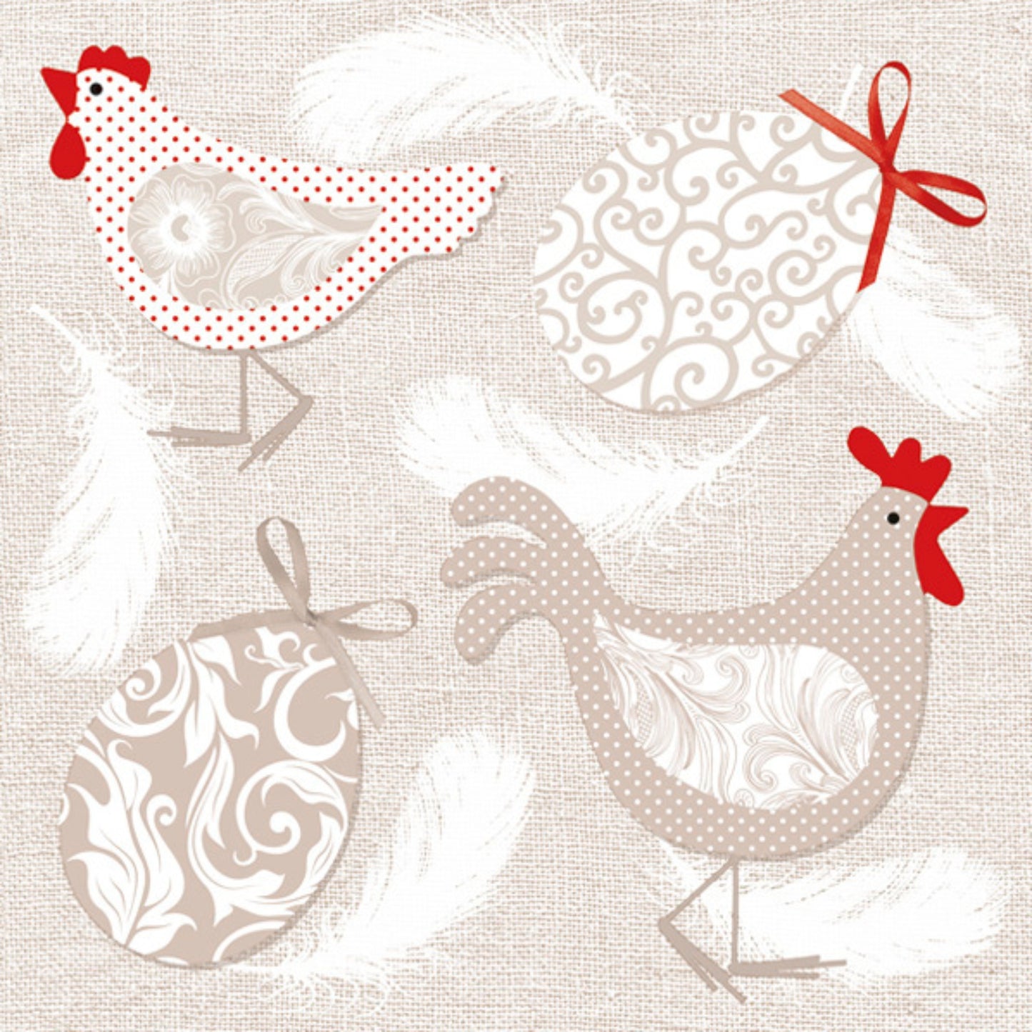 Easter Napkins Holiday Roosters Decorative Paper Decoupage Napkin #3002