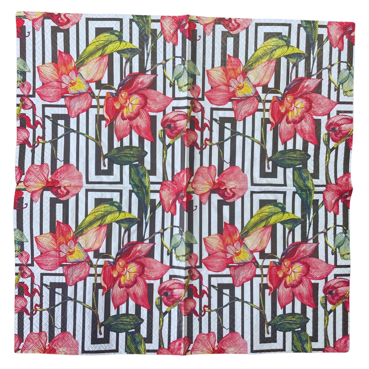 Flowers Napkins Orchid Decorative Floral Paper Decoupage Napkin #5306