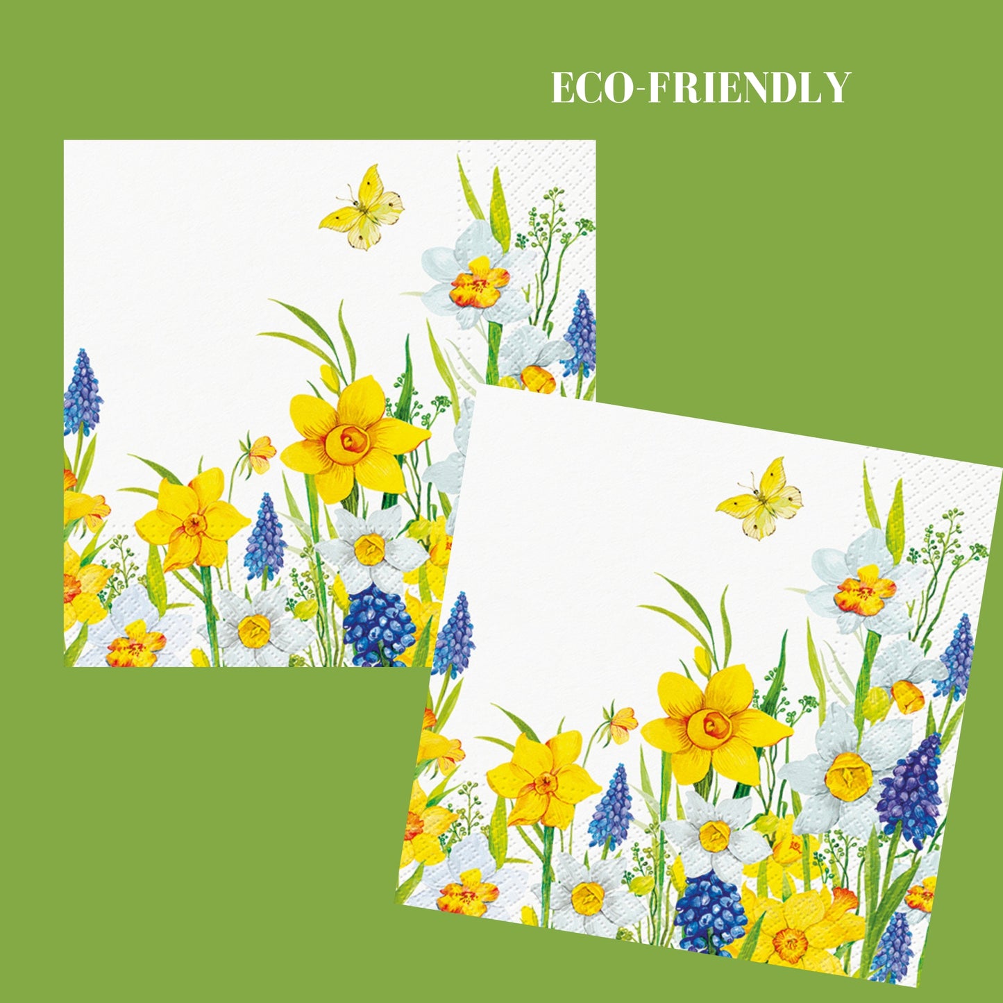 Flowers Napkins Decorative Daffodils Paper Decoupage Napkin #5309