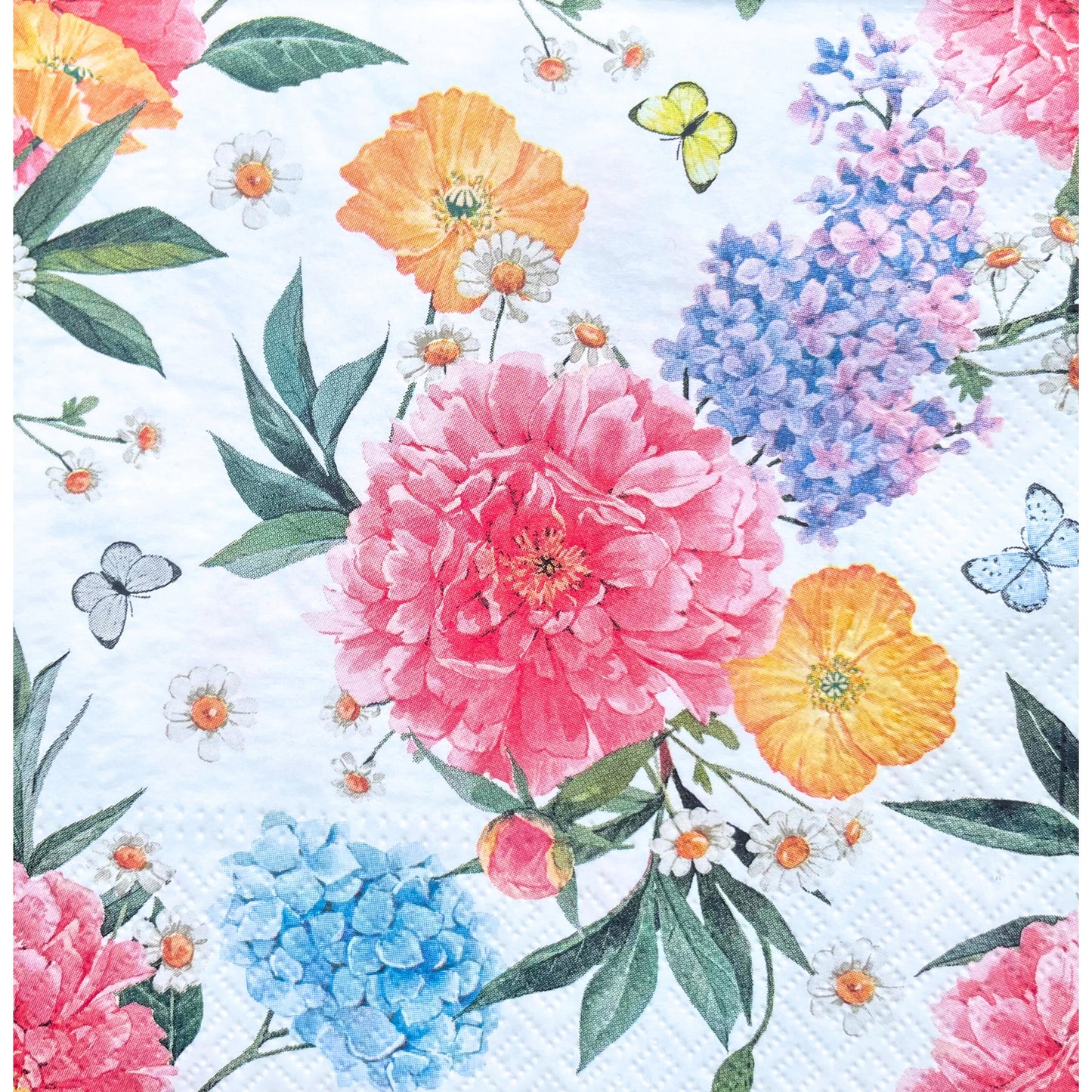 Flowers Napkins Decorative Peonies Paper Decoupage Napkin #5316