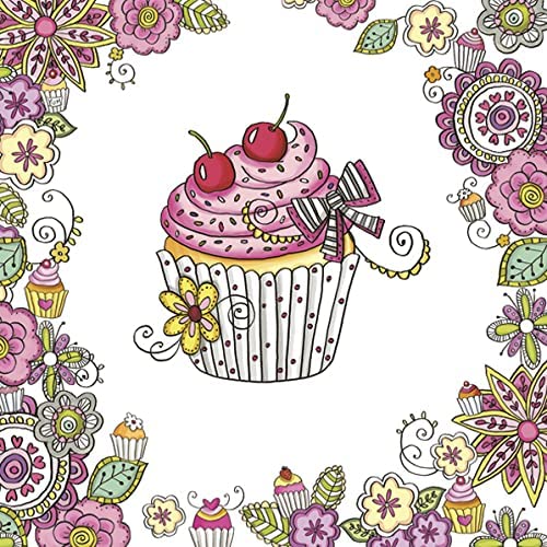 Unique Napkins Cupcake Decorative Paper Decoupage Napkin #6050