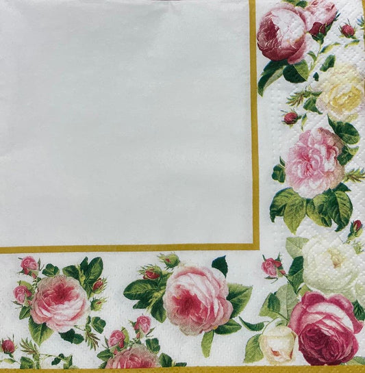 Flowers Paper Luncheon Napkins 20 Pack #5135