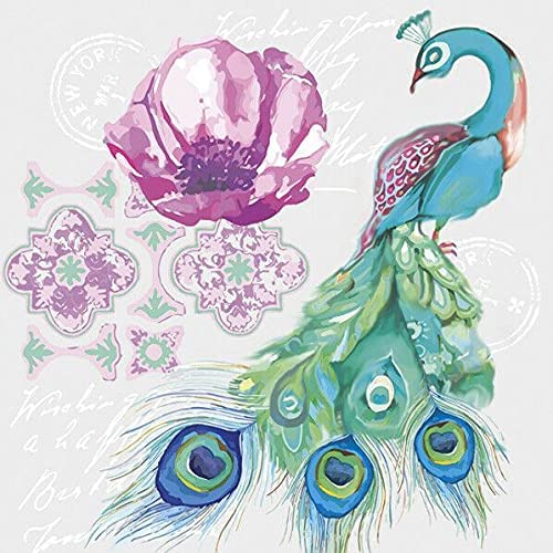 Animal Napkins Peacock Decoupage Art Craft Paper Luncheon Napkin #1063