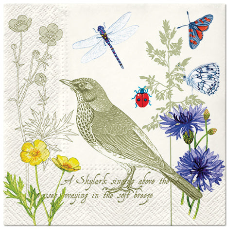 Birds Paper Luncheon Napkins 20 Pack #1048